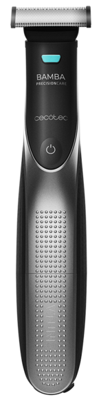 Czarny i srebrny elektryczny trymer do ciała z marką "BAMBA".