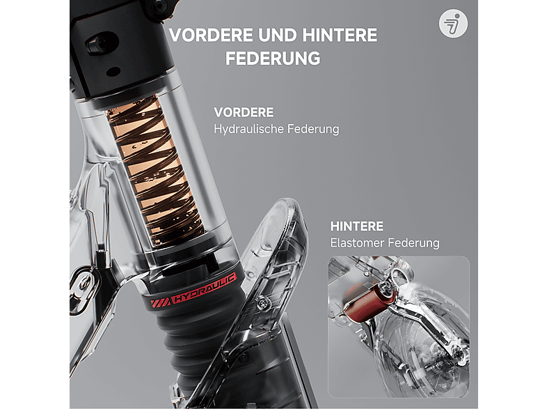 SEGWAY Ninebot F3 PRO D E-Scooter (10 Zoll, Schwarz/Silber/Rot)