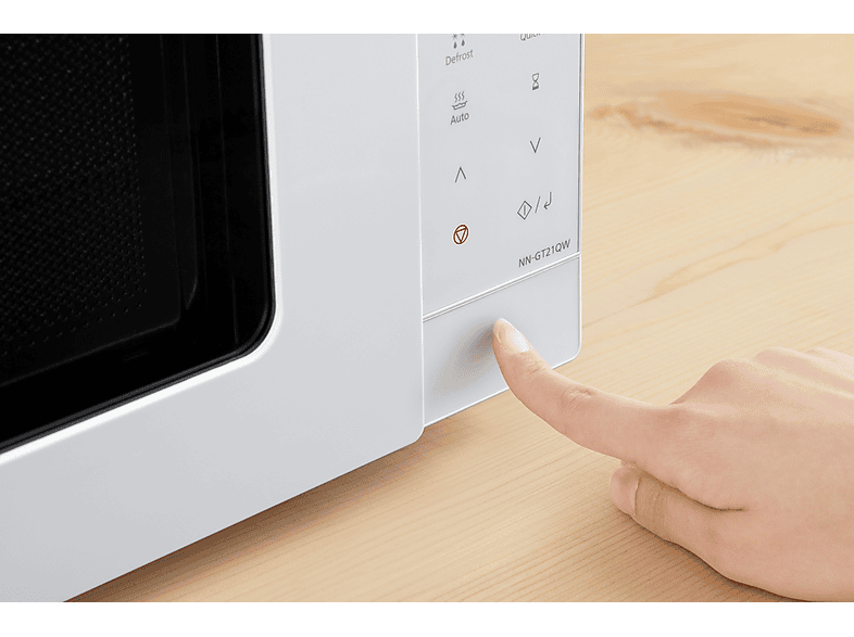 PANASONIC NN-GT21QWEPG, Mikrowelle mit Grill (800 Watt, Grillfunktion)