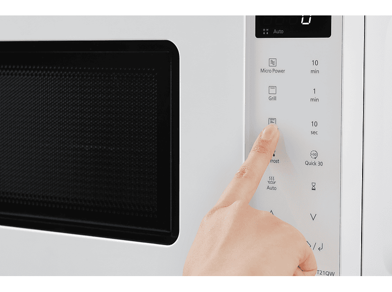 PANASONIC NN-GT21QWEPG, Mikrowelle mit Grill (800 Watt, Grillfunktion)