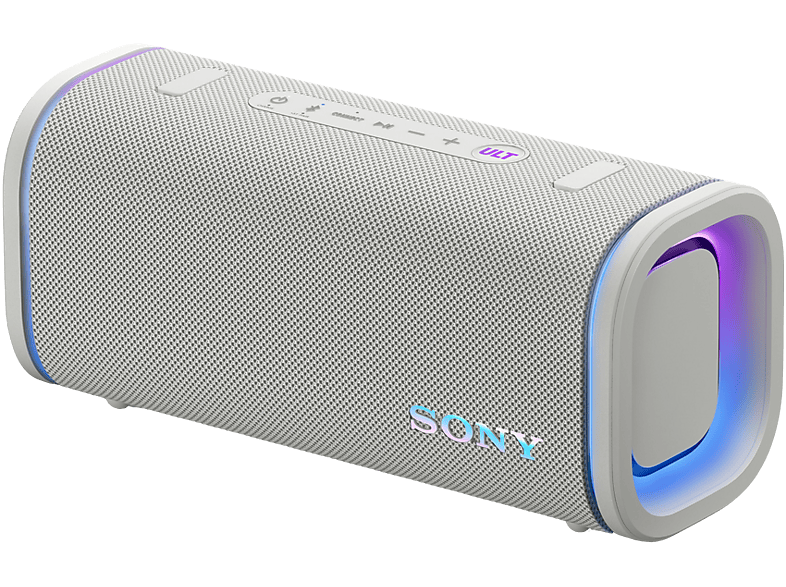 Altavoz inalámbrico – Sony ULT FIELD 5 (SRSULT50W), Bluetooth portátil, POWER SOUND, 25 h, IP67, Resistente al agua, Correa, Con luces, Blanco