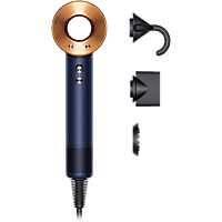 MediaMarkt DYSON Supersonic Straight + Wavy Blue/Copper Föhn Blauw aanbieding