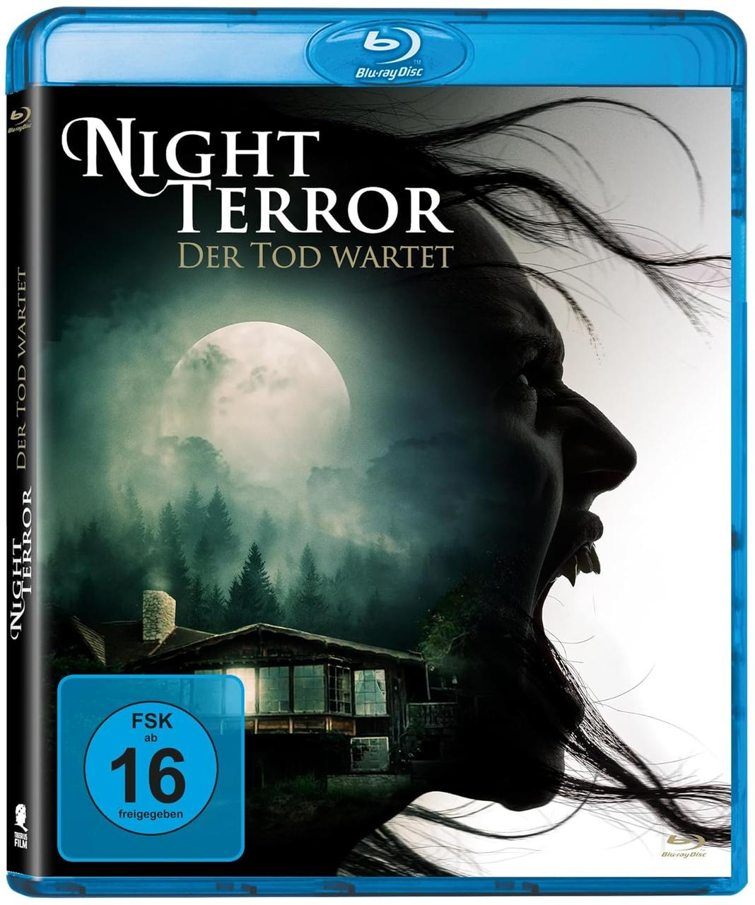 Blu-ray-Hülle mit Filmbild, das ein schreiendes Gesicht und einen Wald zeigt.