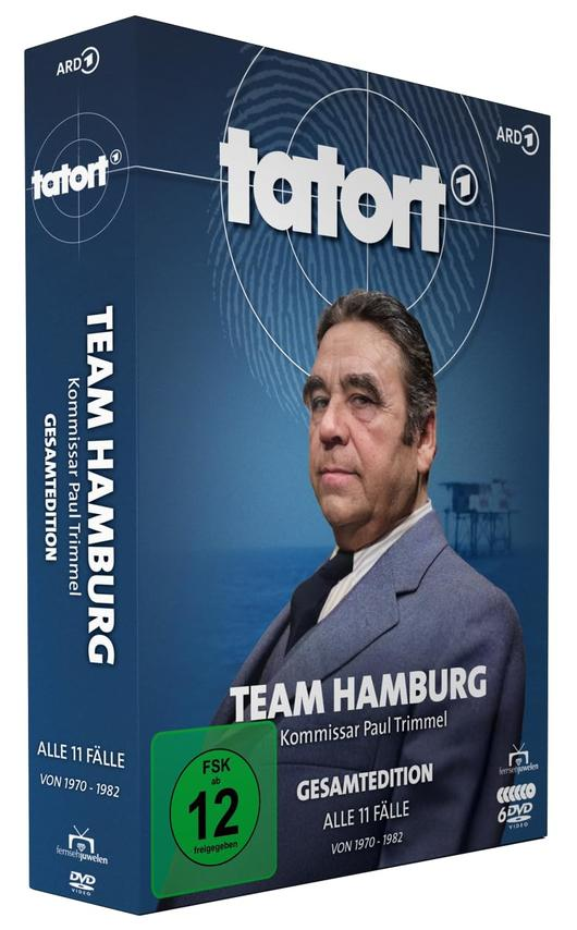 DVD-Box von Team Hamburg, Kommissar Paul Trimmel, mit einem Mann.