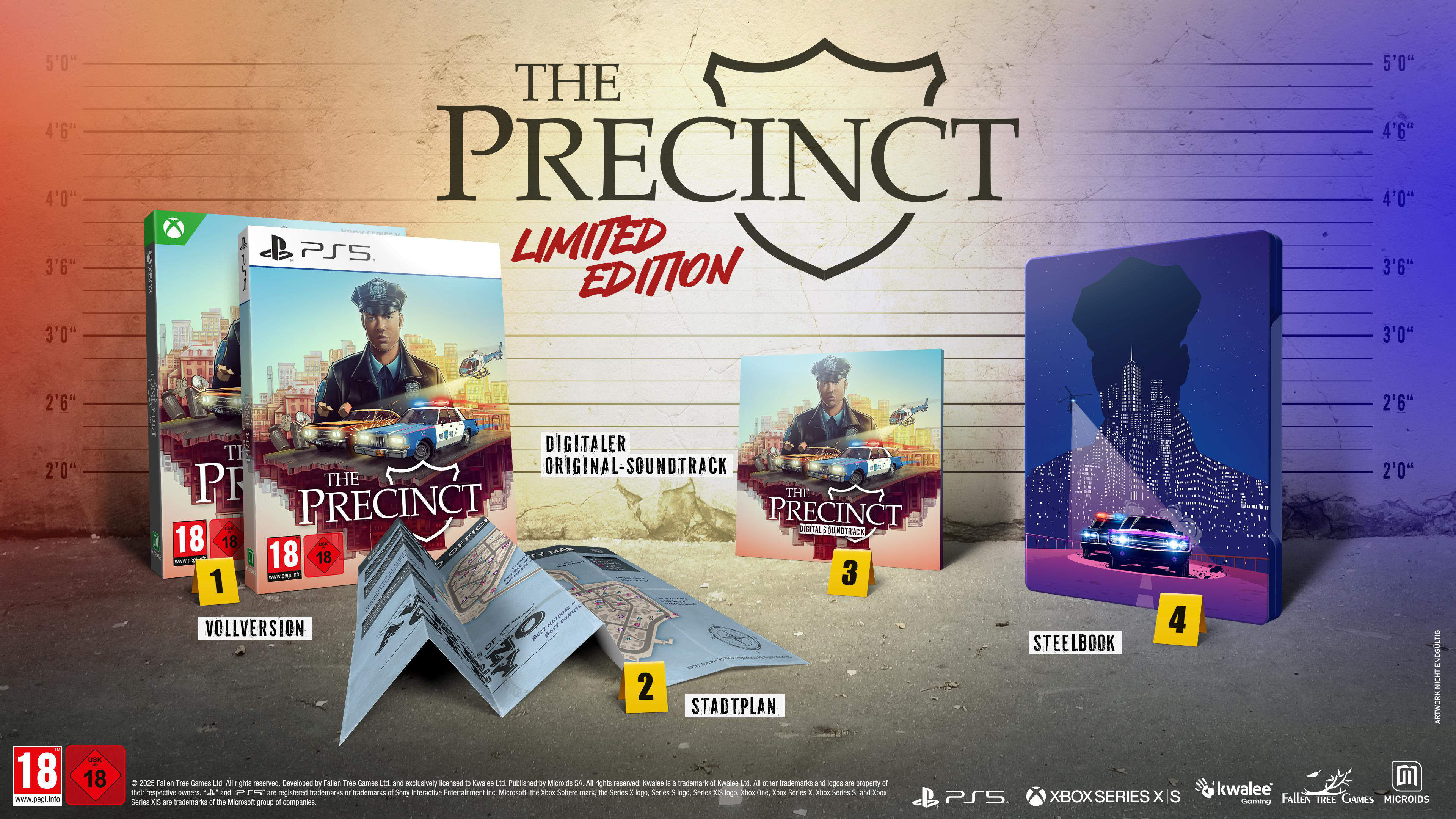 Ein Spielbox-Set mit mehreren Artikeln, die auf einer Oberfläche angeordnet sind.