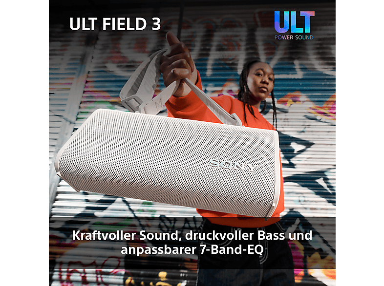 SONY ULT FIELD 3 Bluetooth-Lautsprecher, Forest-Grey, Wasserfest