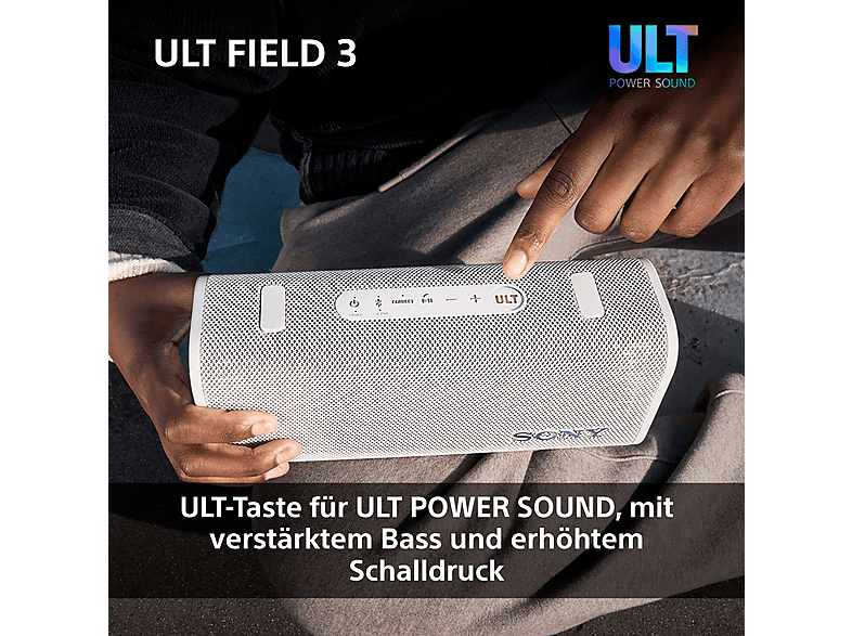 SONY ULT FIELD 3 Bluetooth-Lautsprecher, Forest-Grey, Wasserfest