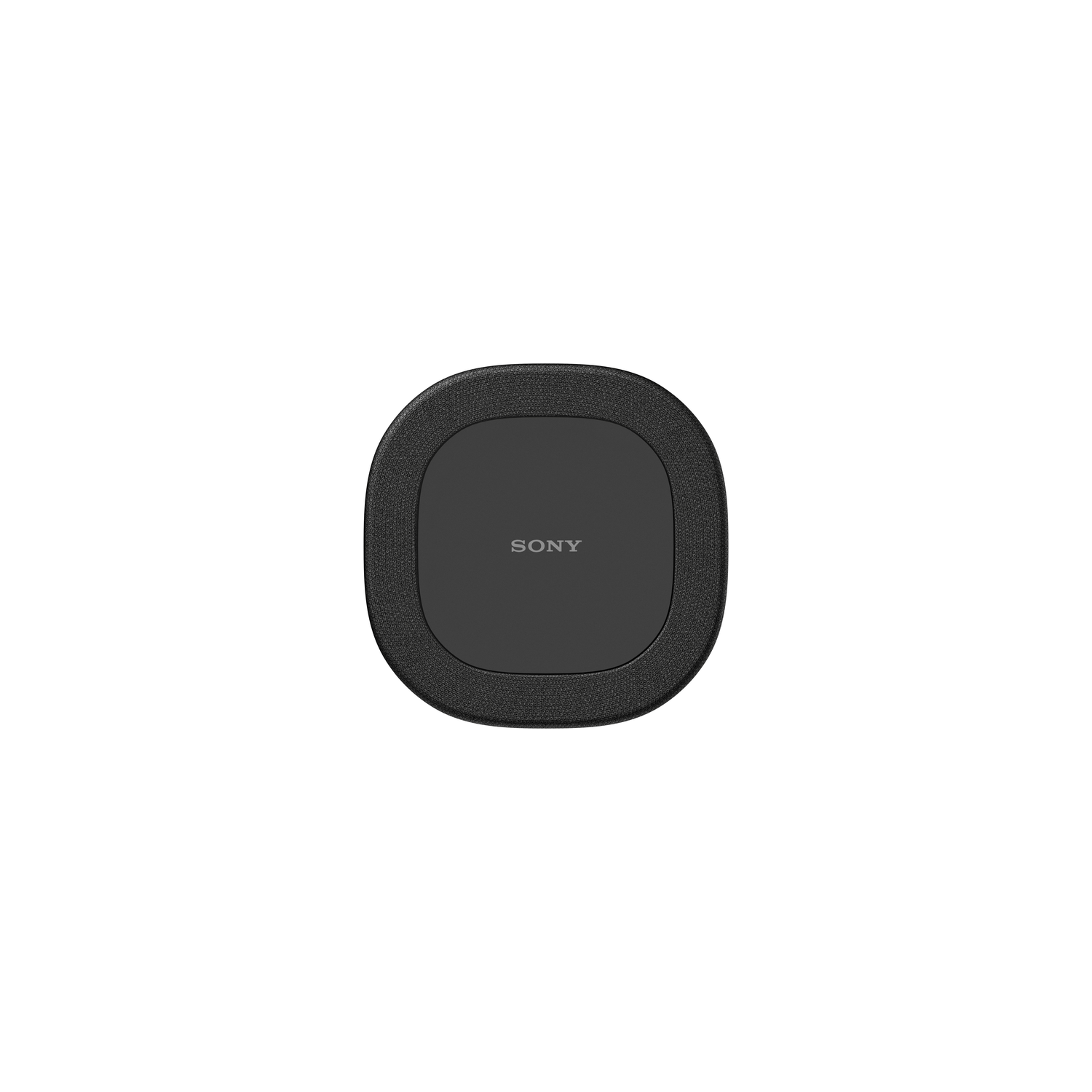 Top view of a black, oval-shaped speaker with the brand name SONY centered on it.