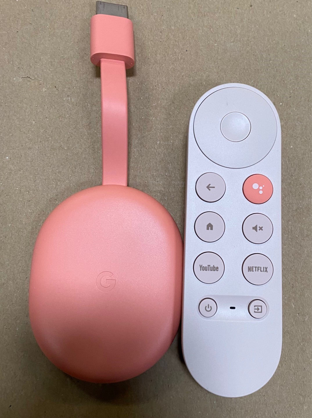 OUTLET Odtwarzacz multimedialny GOOGLE Chromecast 4.0 Google TV Różowy 