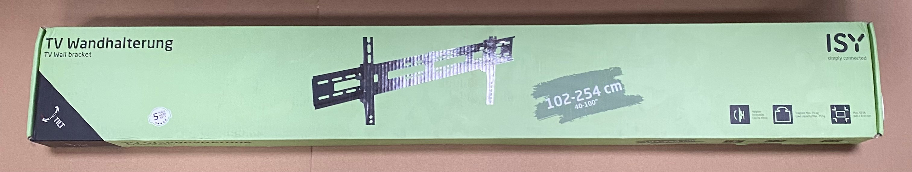 Pudełko na uchwyt ścienny ISY do telewizorów 40-100".