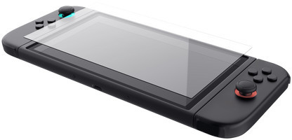 Czarne urządzenie przenośne z nałożoną osłoną ekranu.