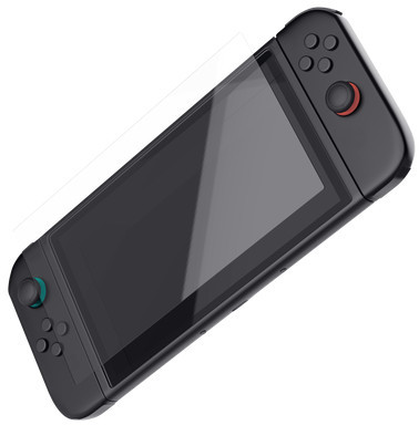 Czarne urządzenie przenośne z nałożoną osłoną ekranu.