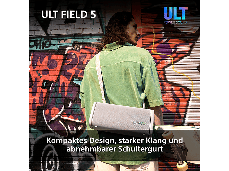 Sony ULT Field 5 Leistungsstarker tragbarer Bluetooth-Lautsprecher, Schwarz; Bluetooth Lautsprecher — Foto 4 von 5