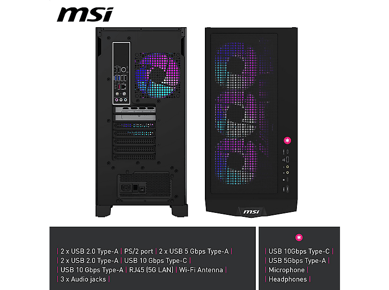 Thumbnail - MSI MPG Infinite X3 AI 2NVV7-033DE - Intel® Core™ Ultra 7 265K 32 GB 1 TB NVIDIA GeForce RTX™ 5080 Windows 11 Home