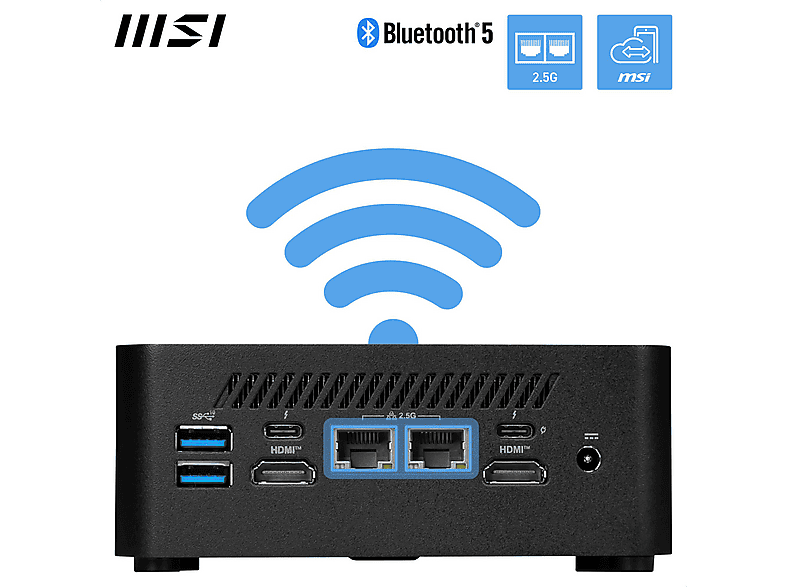 Thumbnail - MSI CUBI NUC 1MG-213D, Mini PC mit Intel® Core™ 3 100U Prozessor, 8 GB RAM, 256 SSD UHD Graphics, Windows 11 Pro