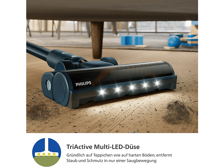 Thumbnail - PHILIPS XC5242/10 Flex-it 5000 Series Laufzeit bis zu 60 Min., kabellos, Akkusauger, Stielsauger, Akkubetrieb, 25,2 Volt