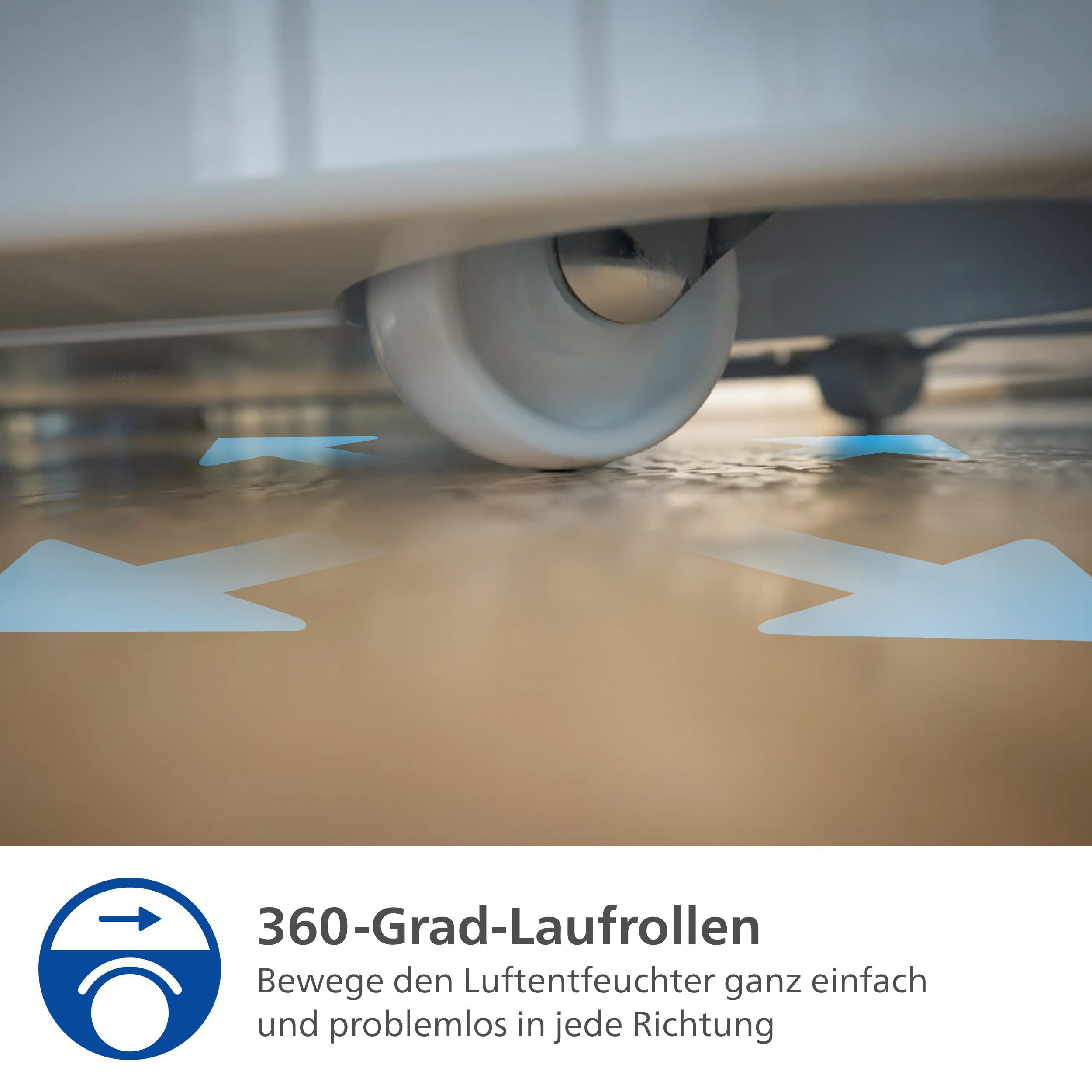 Weißes Rad rollt mit Pfeilen, fördert einfache Bewegung.