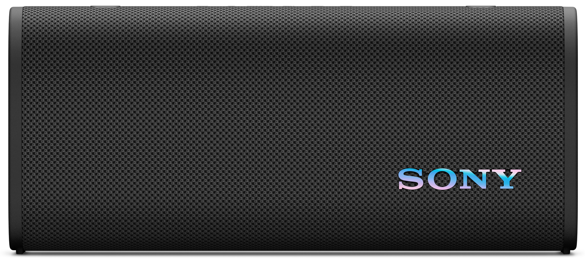 Fekete Sony hangszóró színes 'SONY' logóval.
