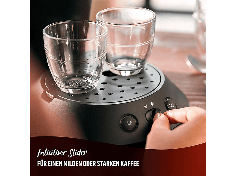 PHILIPS SENSEO® CSA210/00 Original Plus 2-Tassen-Funktion, Milder oder starker Kaffee, 0.7L Wassertank, Padmaschine, Blau