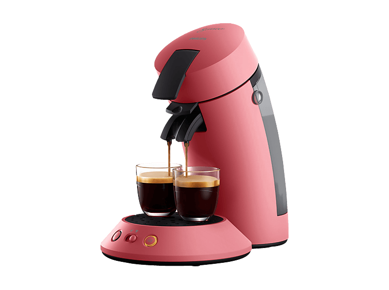 PHILIPS SENSEO® CSA210/35 Original Plus 2-Tassen-Funktion, Milder oder starker Kaffee, 0.7L Wassertank, Padmaschine, Rot