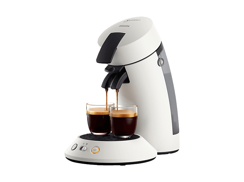 PHILIPS SENSEO® CSA210/10 Original Plus 2-Tassen-Funktion, Milder oder starker Kaffee, 0.7L Wassertank, Padmaschine, Weiß