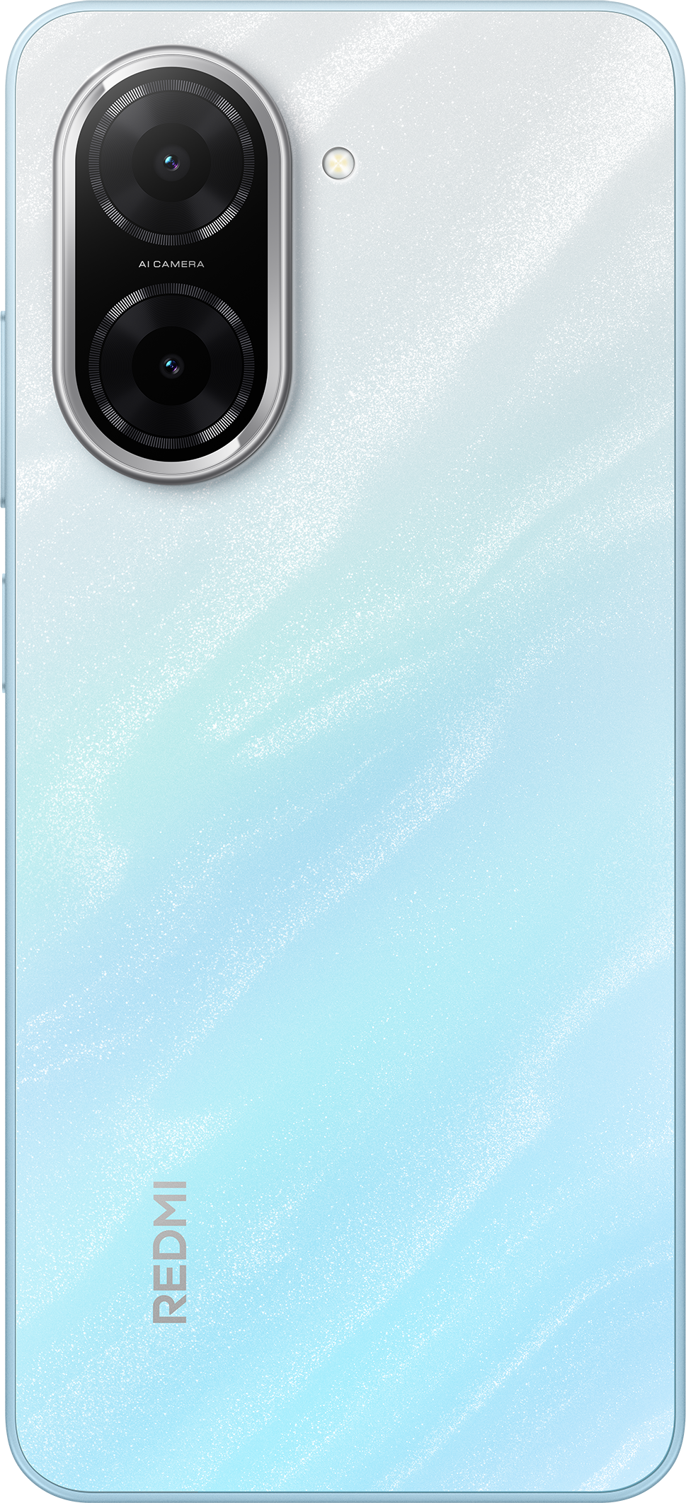 Fehér és kék színátmenetes telefon.