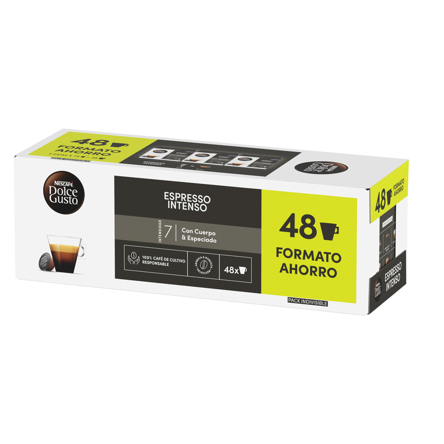 Una caja de cápsulas de café se ve en la imagen.