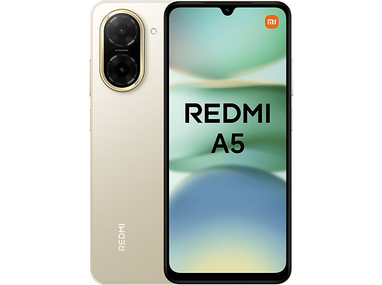 Móvil - Xiaomi Redmi A5, Titanium, 64GB, 3GB RAM, 6.88" HD+, Octa Core , Unisoc Tiger T7250, 5200 mAh