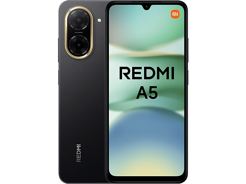 Móvil - Xiaomi Redmi A5, Negro, 64GB, 3GB RAM, 6.88" HD+, Octa Core , Unisoc Tiger T7250, 5200 mAh