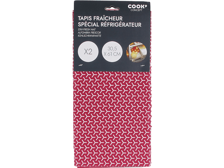 Alfombrilla nevera - CMP Paris KB5890, 30,5x61 cm, 2 Alfombrillas, Para frutas y verduras, Color surtido (aleatorio)
