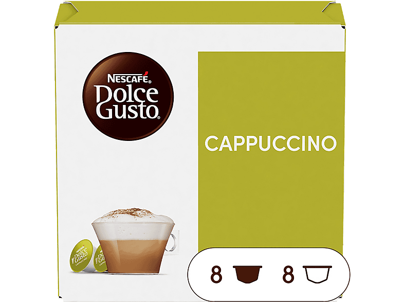 Cápsulas monodosis - Nescafé Dolce Gusto Cappuccino, 8+8