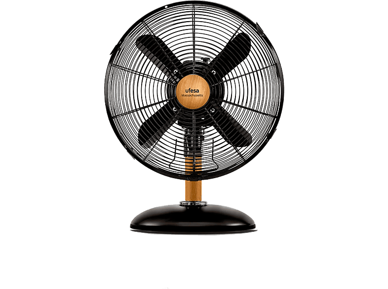 Ventilador de sobremesa - Ufesa Masachusets Mini, 40 W, 3 Velocidades, Negro