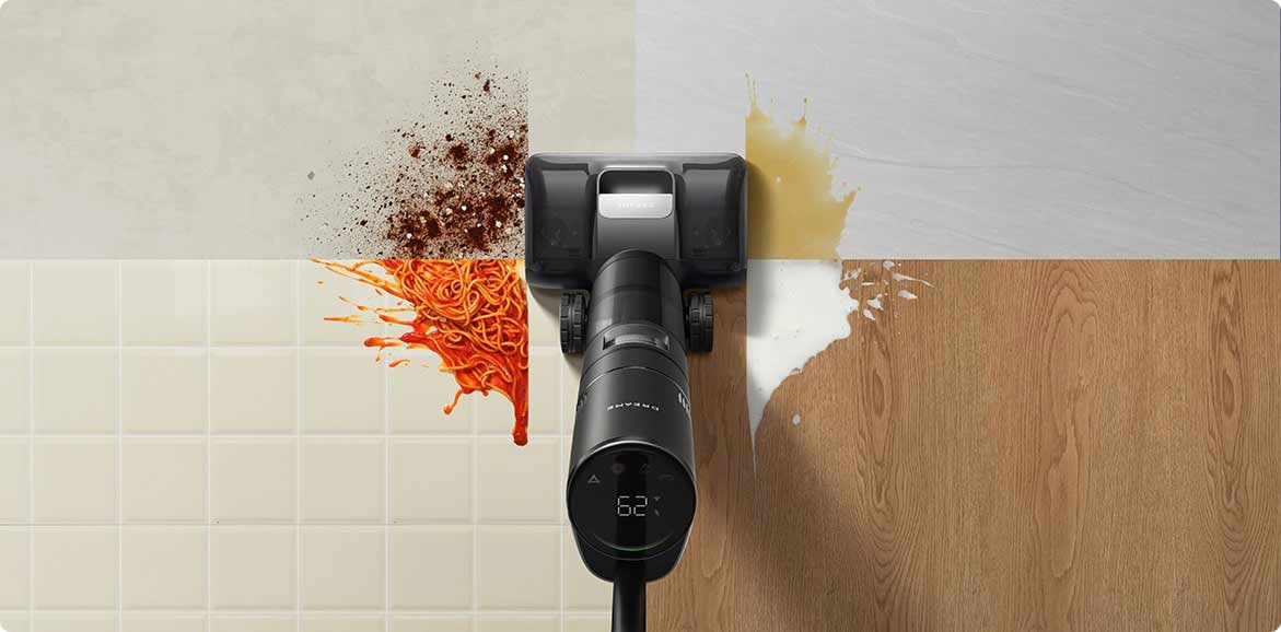 Czarny głośnik, rozprysk wody i tekst, ochrona IP67.