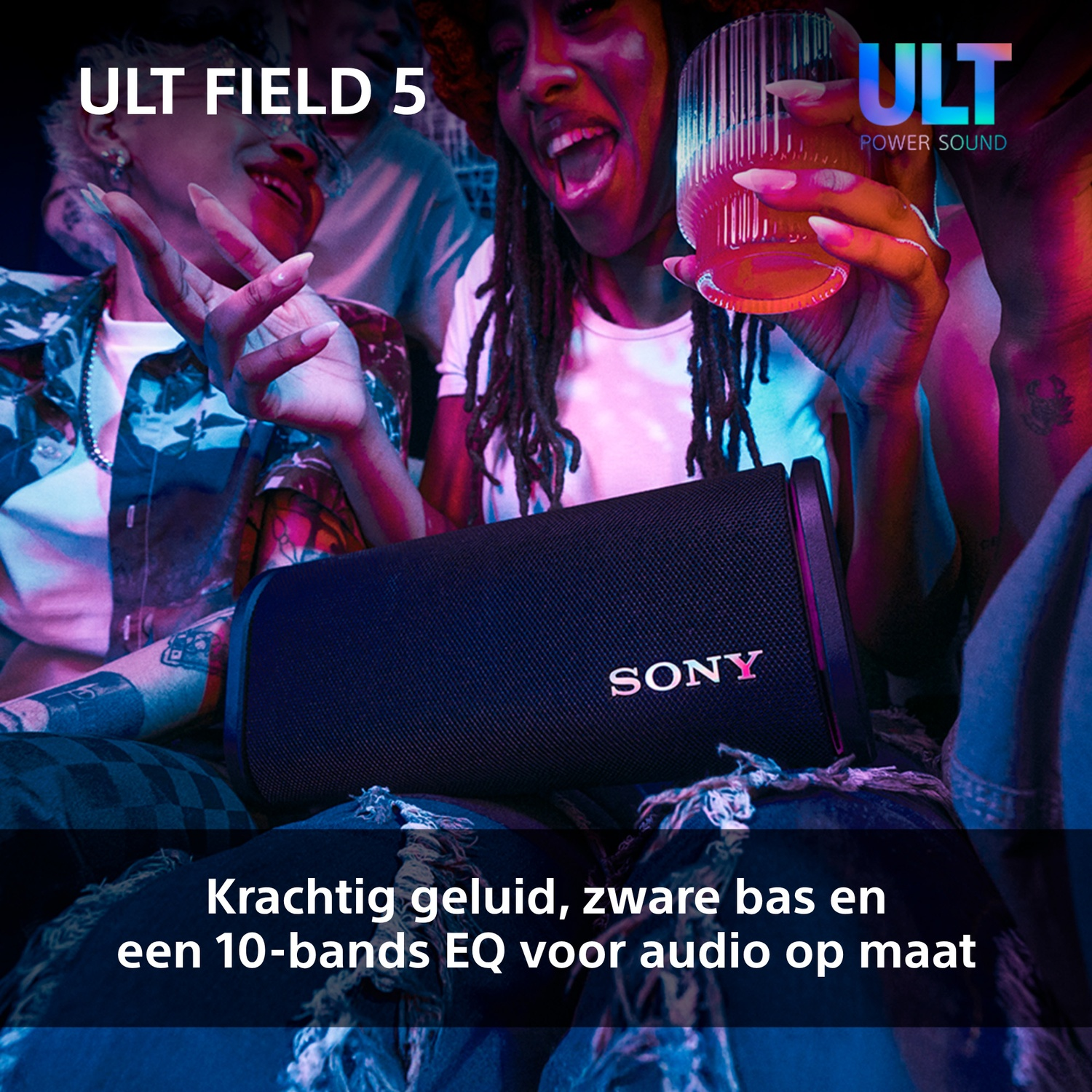 Een smartphonescherm met de Sony Sound Connect-app.