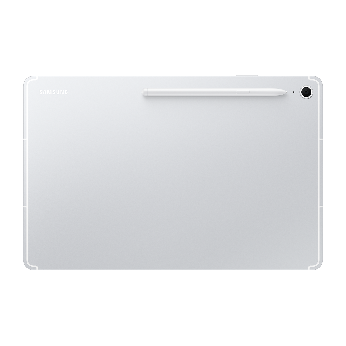 Üzerinde bir kalem bulunan beyaz bir tablet.