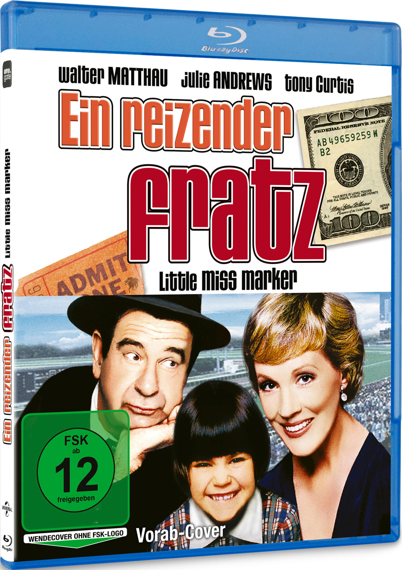 Ein Blu-ray-Cover zeigt den Filmtitel, die Schauspieler und eine Filmszene.