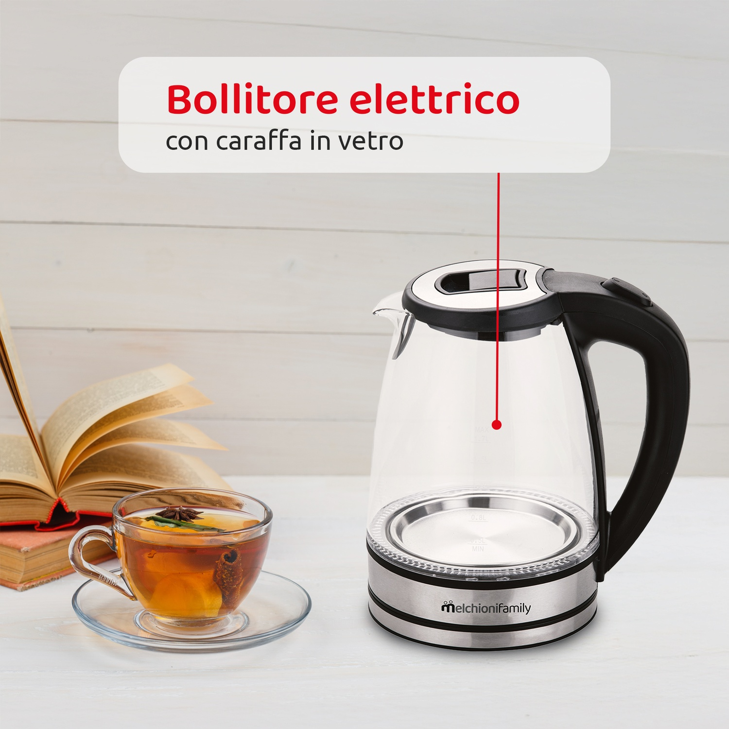 Bollitore Elettrico Bianco Da 1 Litro In Acciaio Inox 304: Doppia Parete, Spegnimento Automatico, Senza BPA, Perfetto Per Tè E Caffè