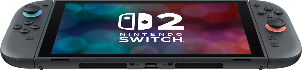 Nintendo Switch konzol Joy-Cons-szal. A képernyőn a Nintendo Switch logó látható.