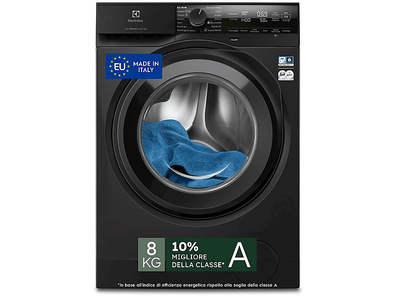 Electrolux Ew7F48B Lavatrice, Caricamento frontale, 8 kg, 57,6 cm, Classe A