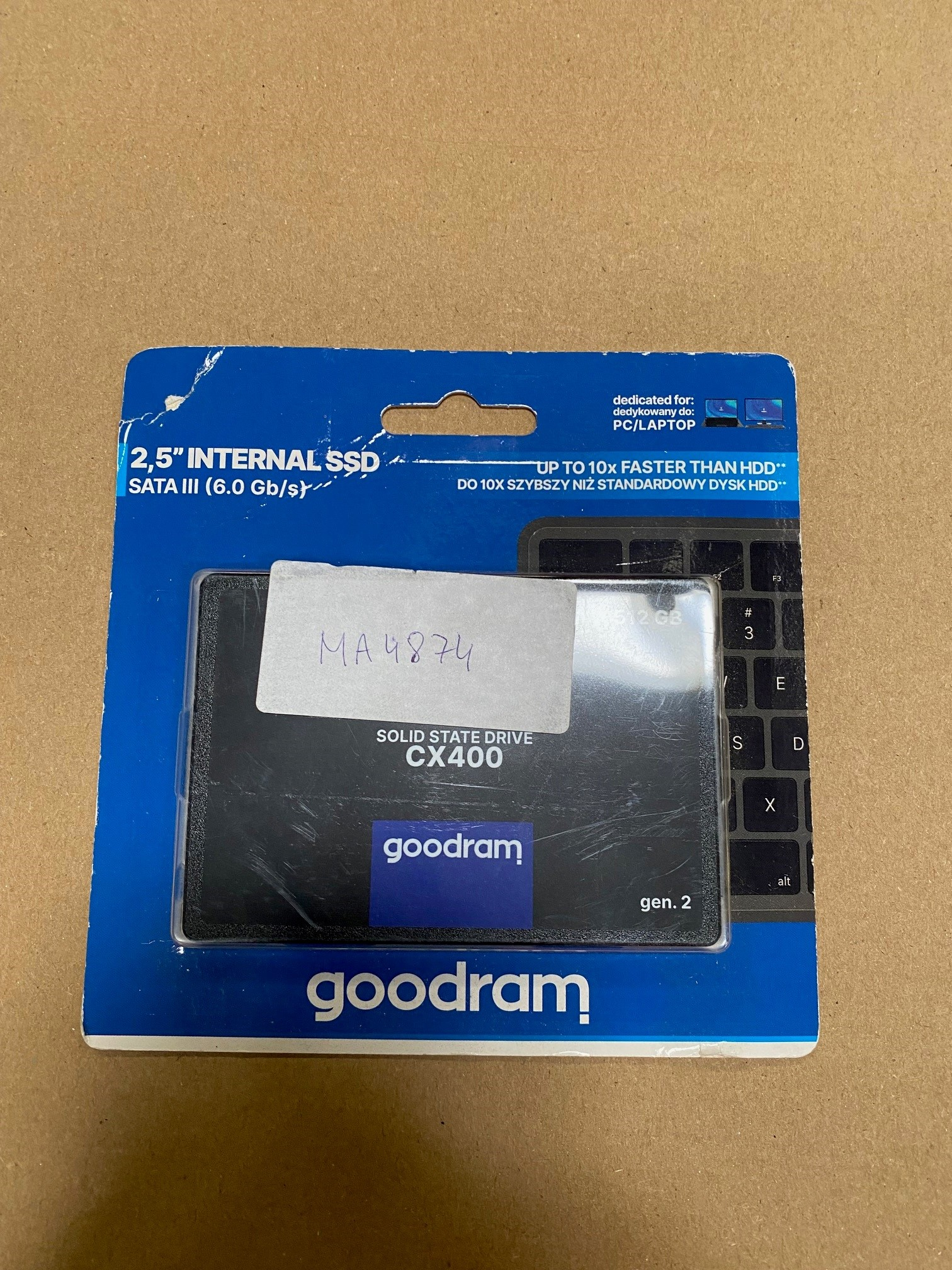 OUTLET Dysk SSD GOODRAM CX400 GEN.2 512GB SATA III 2.5 SSDPR-CX400-512-G2 Czarny