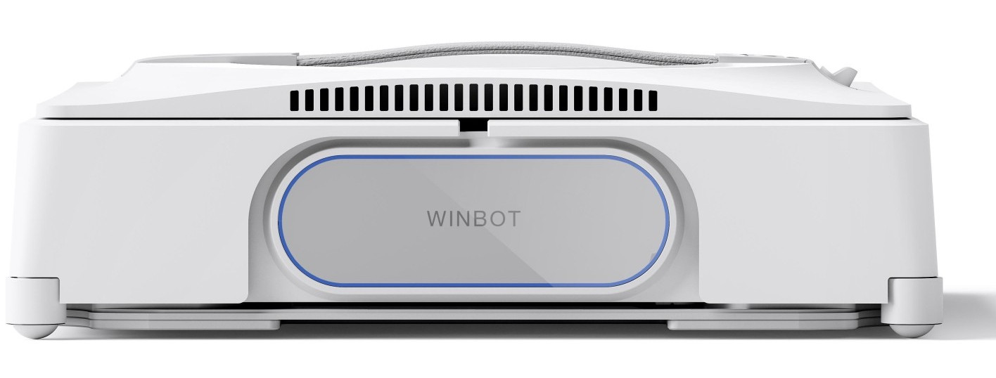 Biały robot WINBOT jest skierowany w stronę widza.
