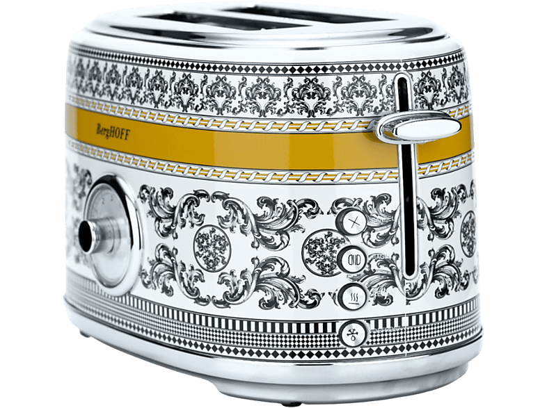 BERGHOFF Gem Royal Margery İki Dilim Ekmek Kızartma Makinesi  Siyah Sarı Desenli