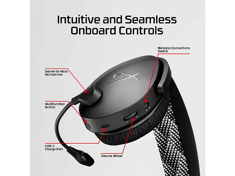 Thumbnail - HYPERX Cloud Jet Wireless, Over-ear Gaming Headset Bluetooth Blau