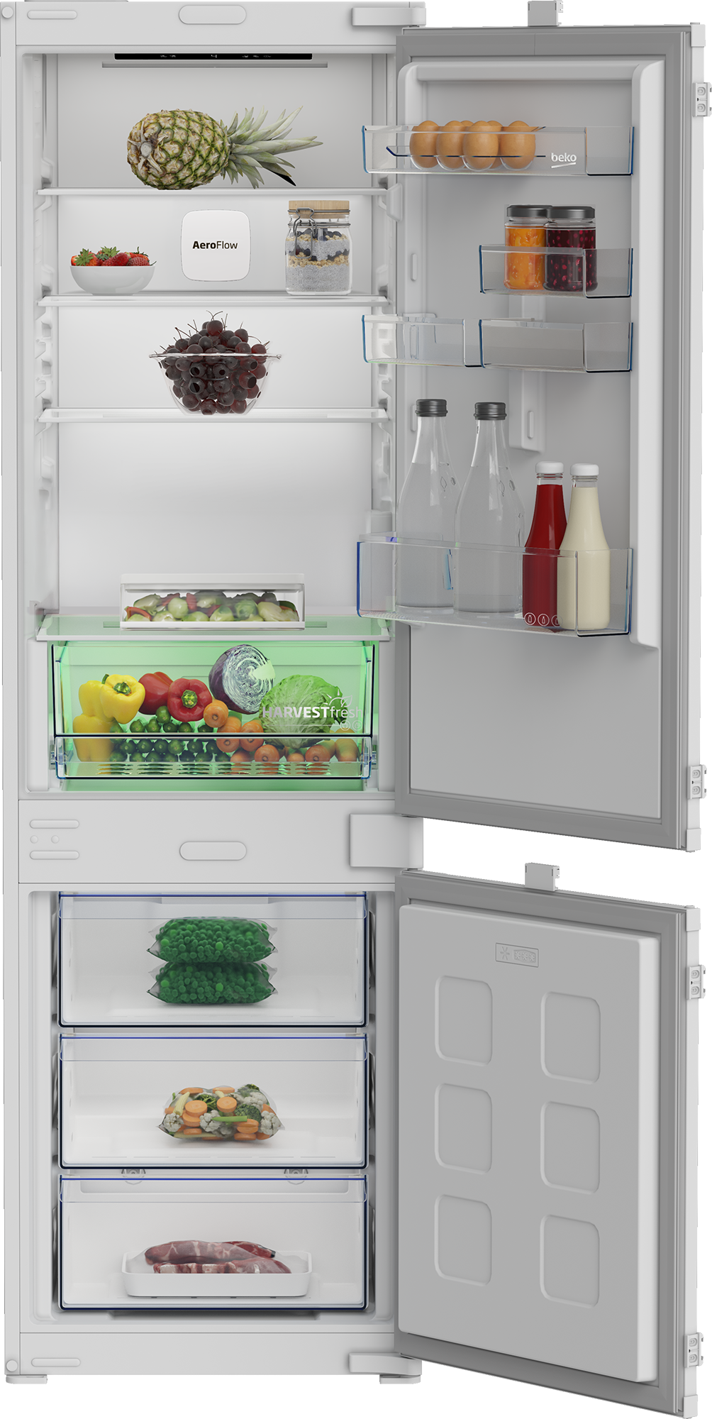 BEKO B3BCNA294HS Beépíthető kombinált hűtőszekrény 177.5 cm