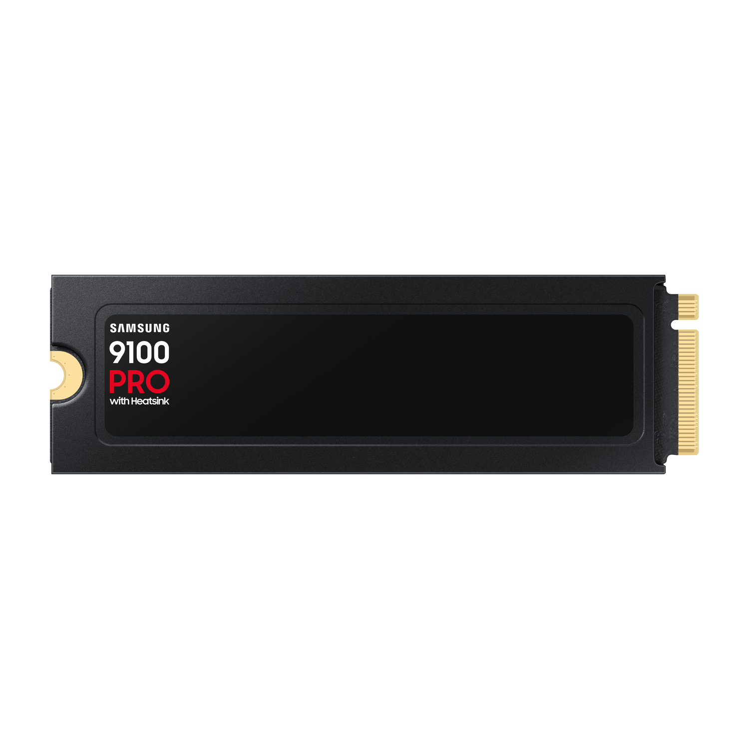 Carte SSD au design noir avec des accents dorés.