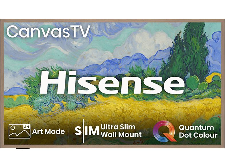TV QLED 55" - Hisense Canvas 55S7NQ, UHD 4K, Quad Core MT9618, Smart TV, DVB-T2, Marco StyleSwap, Aluminio