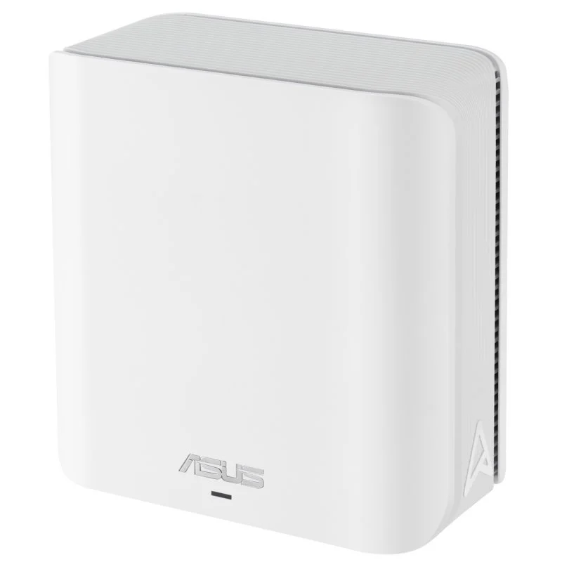 Dispositivo ASUS blanco. Forma rectangular con ligera curva. Logotipo ASUS al frente.