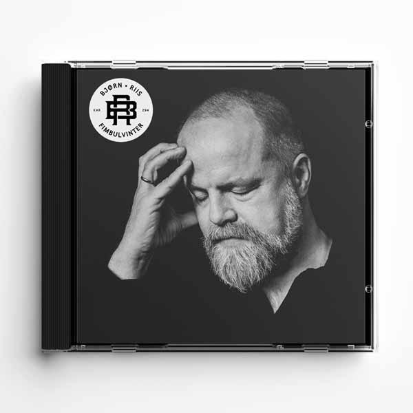 Albumcover. Schwarzweißfoto eines Mannes, der seinen Kopf hält. Text an der Seite.