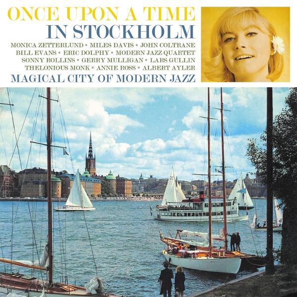 Jazz-Albumcover: Boote auf dem Wasser, Stadt im Hintergrund, Foto einer Frau, Text: Once Upon a Time in Stockholm.