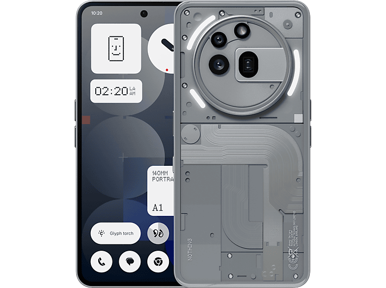 NOTHING Phone (3a) Pro 256 GB Grau Dual SIM